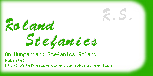 roland stefanics business card